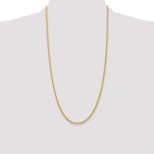 14k 2.75mm Handmade Regular Rope Chain - Seattle Gold Grillz