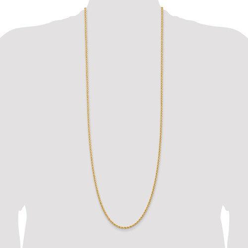 14k 2.75mm Handmade Regular Rope Chain - Seattle Gold Grillz