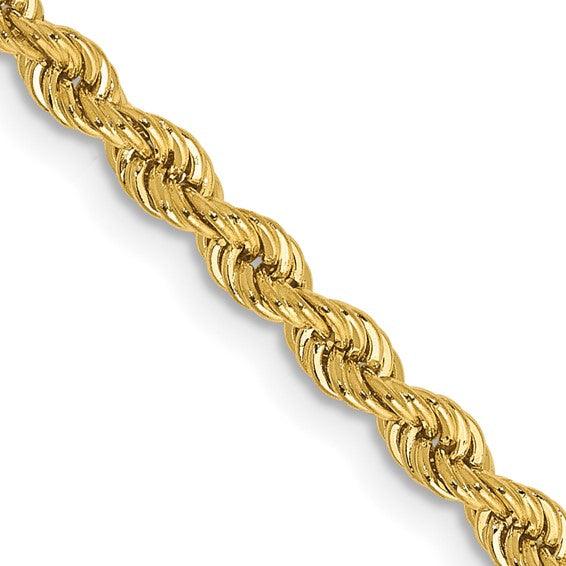 14k 2.75mm Handmade Regular Rope Chain - Seattle Gold Grillz