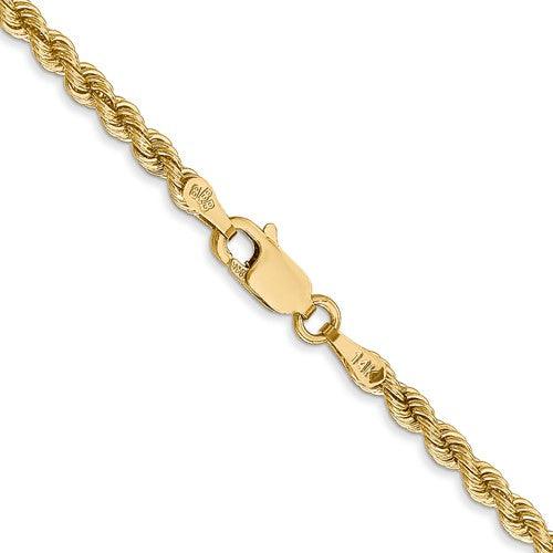 14k 2.75mm Handmade Regular Rope Chain - Seattle Gold Grillz
