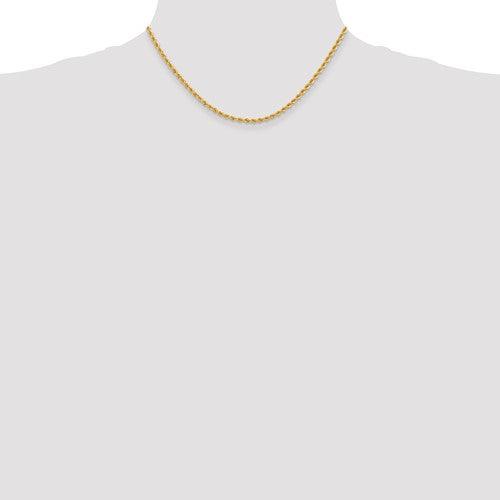 14k 2.75mm Handmade Regular Rope Chain - Seattle Gold Grillz