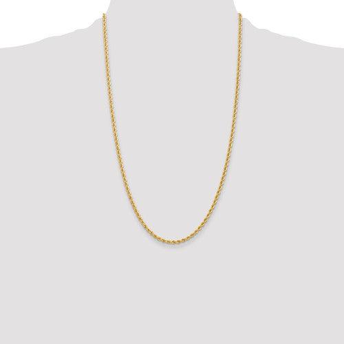 14k 2.75mm Handmade Regular Rope Chain - Seattle Gold Grillz