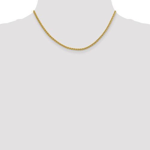 14k 2.75mm Semi-solid Wheat Chain - Seattle Gold Grillz