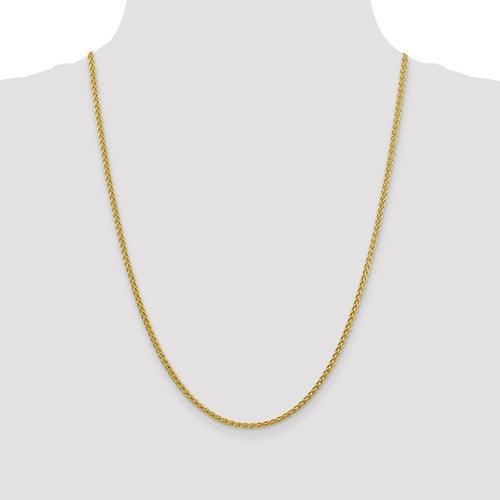14k 2.75mm Semi-solid Wheat Chain - Seattle Gold Grillz