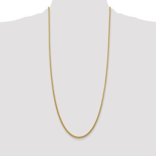 14k 2.75mm Semi-solid Wheat Chain - Seattle Gold Grillz