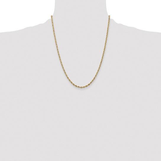 14k 2.8mm Semi-Solid Rope Chain - Seattle Gold Grillz
