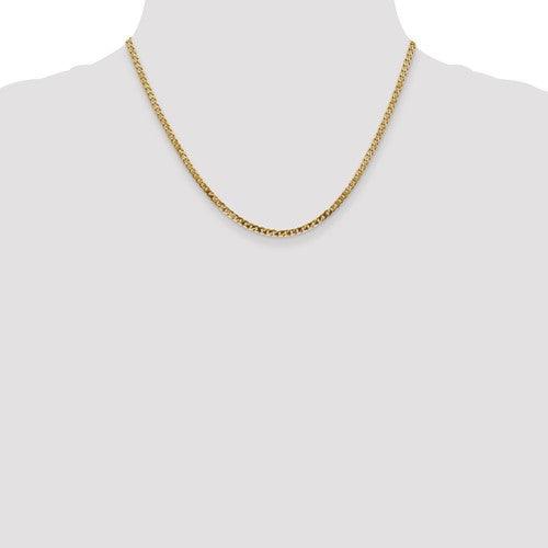 14k 2.9mm Beveled Curb Chain - Seattle Gold Grillz