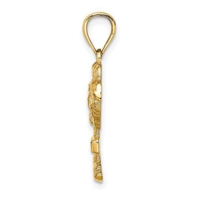 14K 2-D BARBADOS On Palm Tree Charm - Seattle Gold Grillz