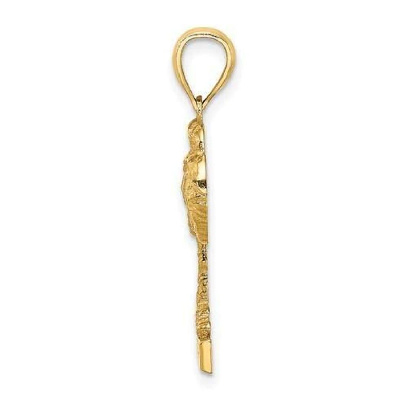 14K 2-D BARBADOS Under Palm Tree Charm - Seattle Gold Grillz