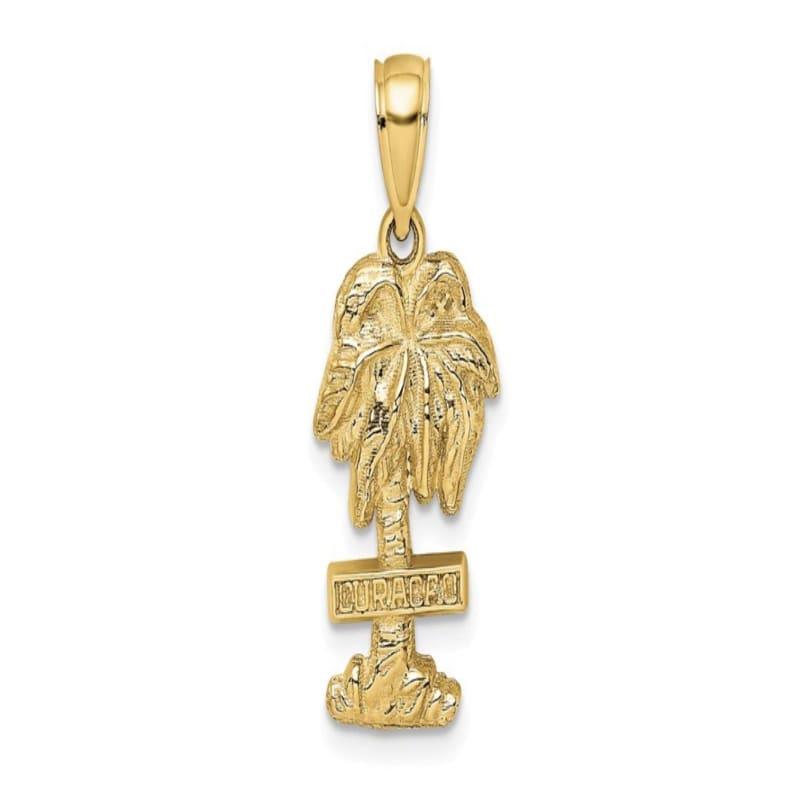 14K 2-D CURACAO On Palm Tree Charm - Seattle Gold Grillz