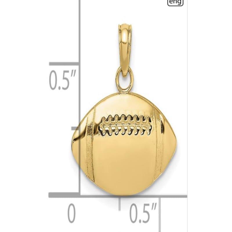 14K 2-D Engraveable Football Charm - Seattle Gold Grillz