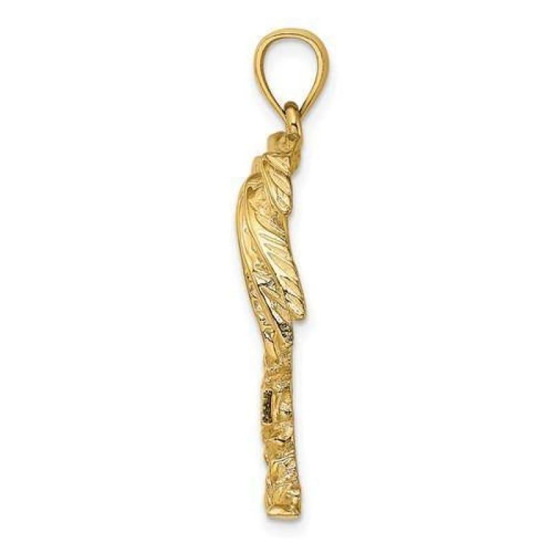 14K 2-D MARCO ISLAND On Large Palm Tree Charm - Seattle Gold Grillz