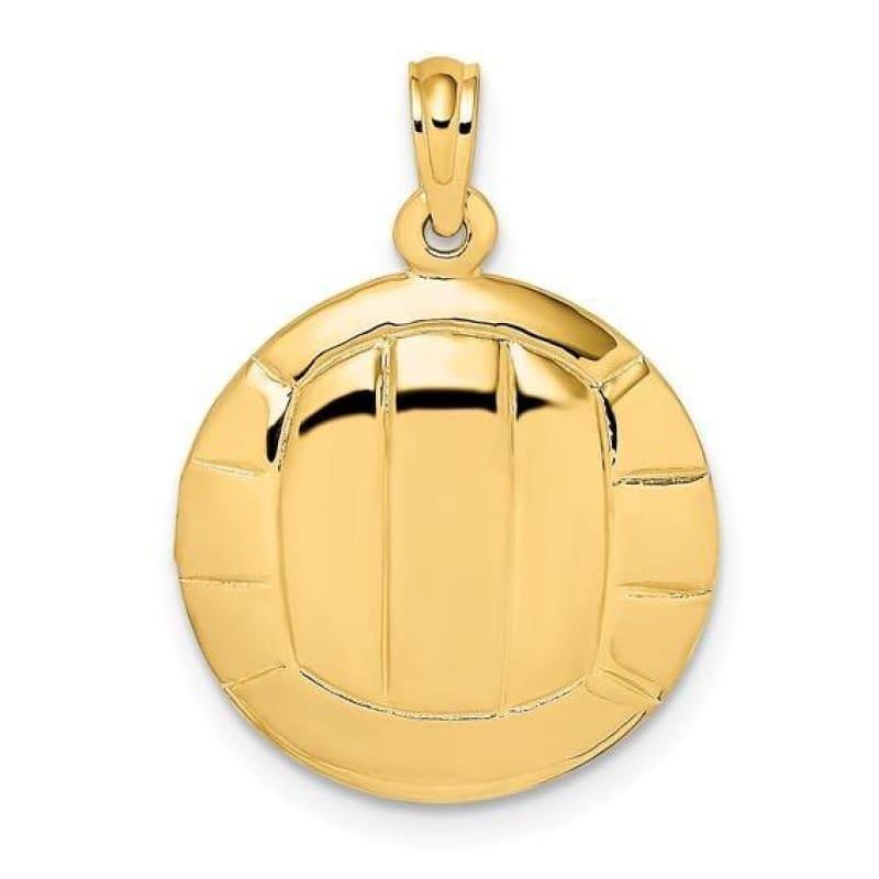 14K 2-D Polished Volleyball Charm - Seattle Gold Grillz