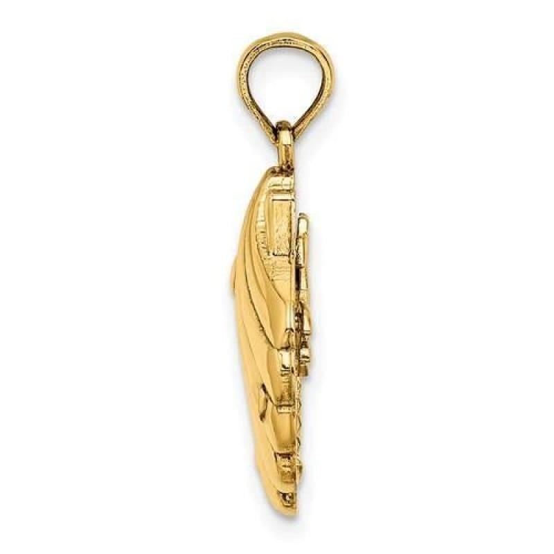 14K 2-D Reversible W- Mini Double Palm Tree Charm - Seattle Gold Grillz