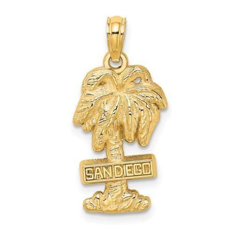 14K 2-D SAN DIEGO On Palm Tree Charm - Seattle Gold Grillz