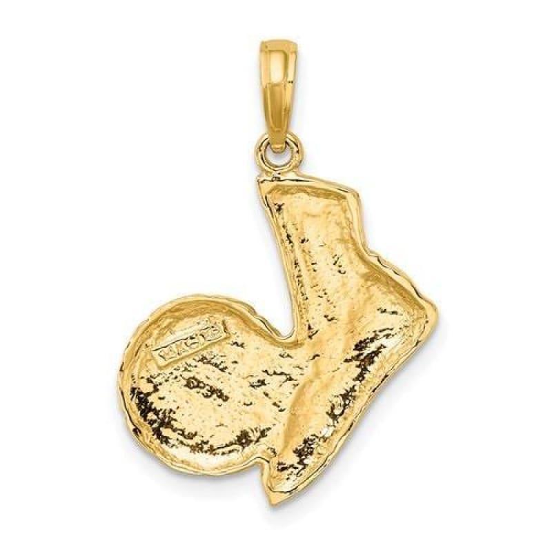 14K 2-D Soccer Shoe Kicking Ball Charm - Seattle Gold Grillz