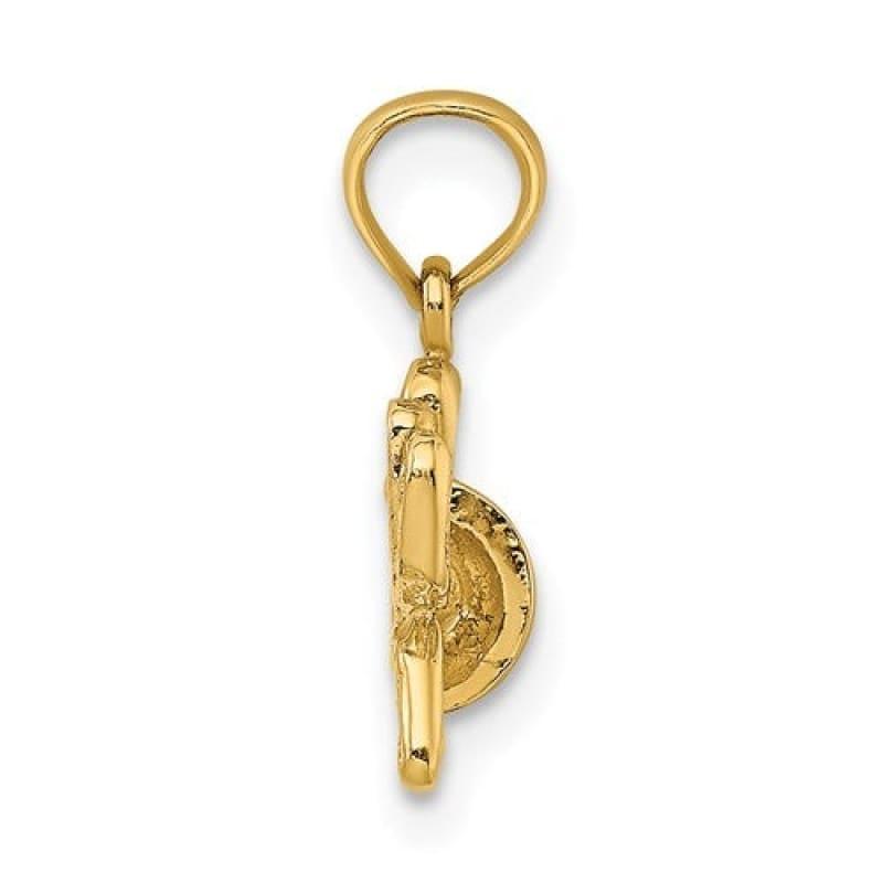 14K 2-D Textured and Engraved Golf Bag Charm - Seattle Gold Grillz