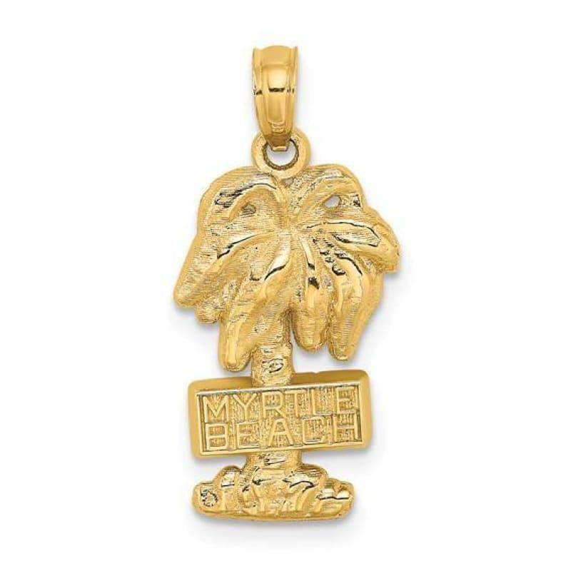 14K 2D MYRTLE BEACH ON Palm Tree Charm - Seattle Gold Grillz