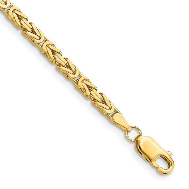 14k 2mm Byzantine Bracelet - Seattle Gold Grillz