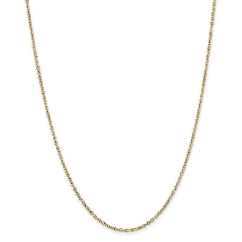 14k 2mm Cable Chain - Seattle Gold Grillz