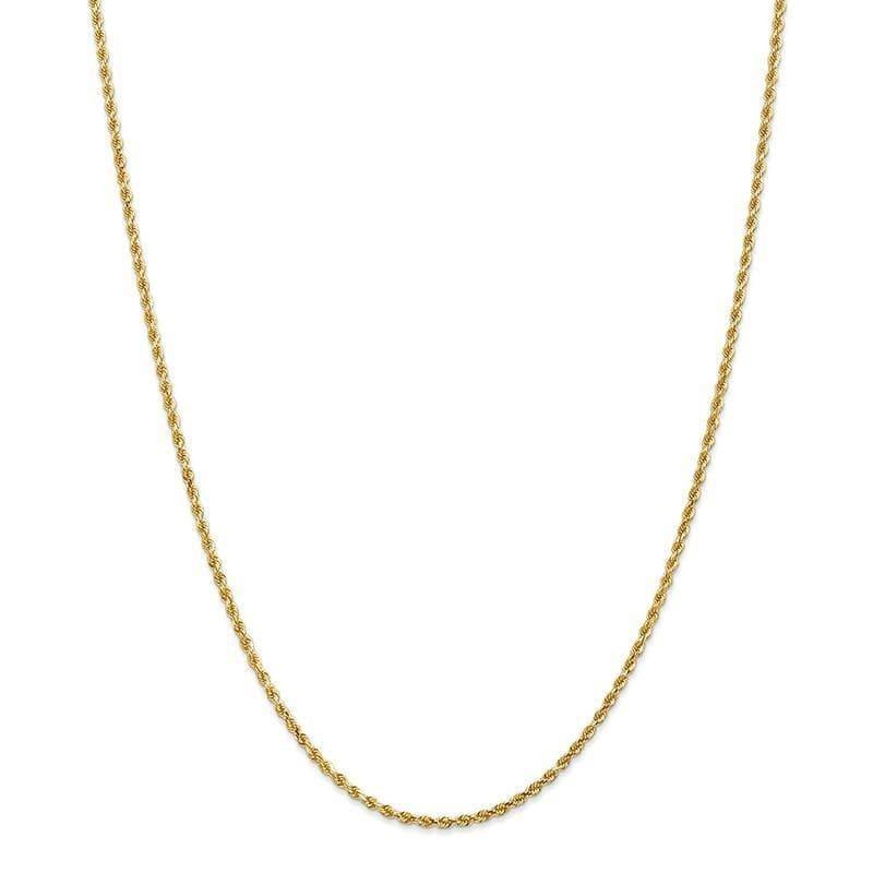 14k 2mm Diamond Cut Rope with Lobster Clasp Chain - Seattle Gold Grillz
