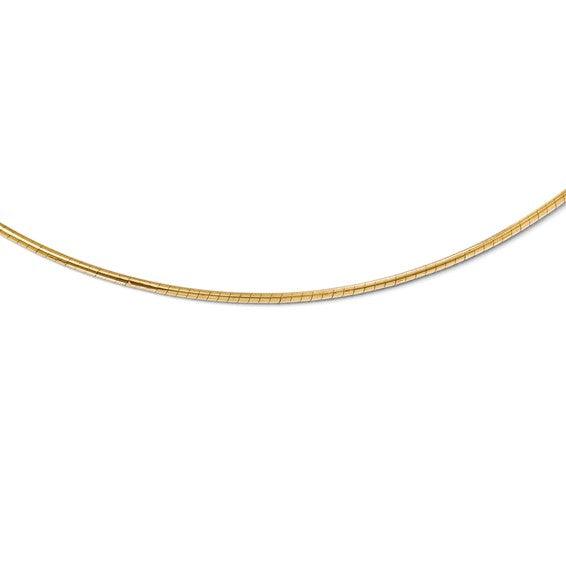 14k 2mm Round Omega Chain - Seattle Gold Grillz
