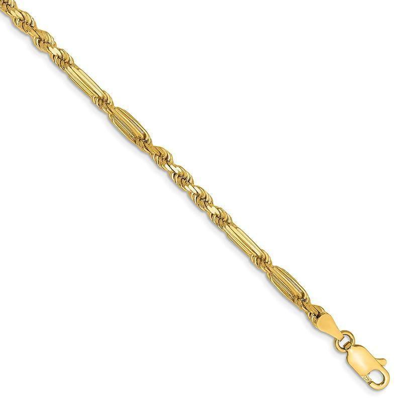 14k 3.0mm Milano Rope Bracelet - Seattle Gold Grillz
