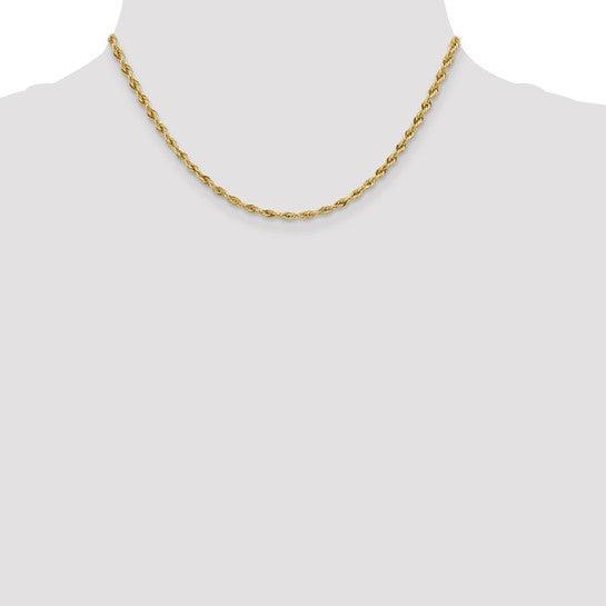 14k 3.0mm Semi-Solid Rope Chain - Seattle Gold Grillz