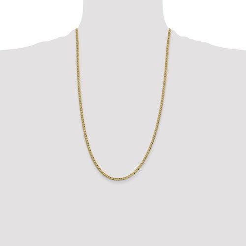 14k 3.1mm Solid Polished Light Flat Cuban Chain - Seattle Gold Grillz