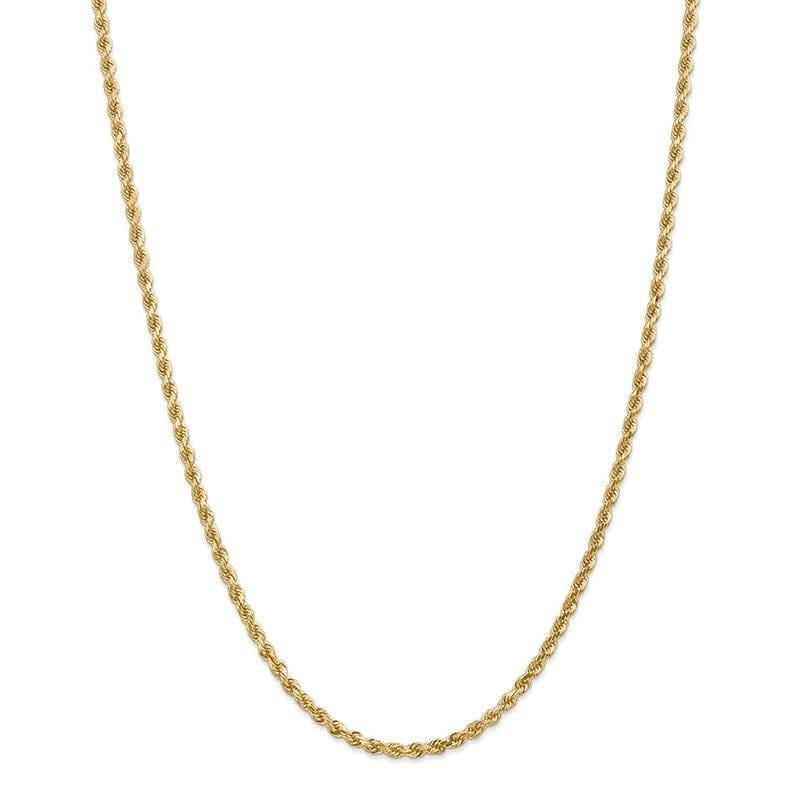 14k 3.20mm Diamond-cut Rope with Lobster Clasp Chain - Seattle Gold Grillz