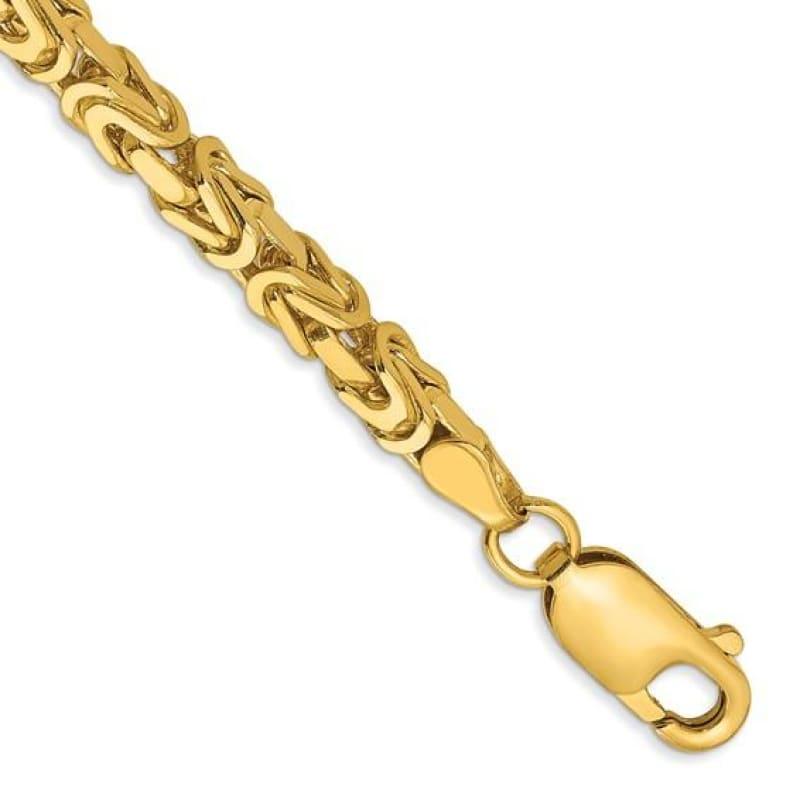 14k 3.25mm Byzantine Bracelet - Seattle Gold Grillz