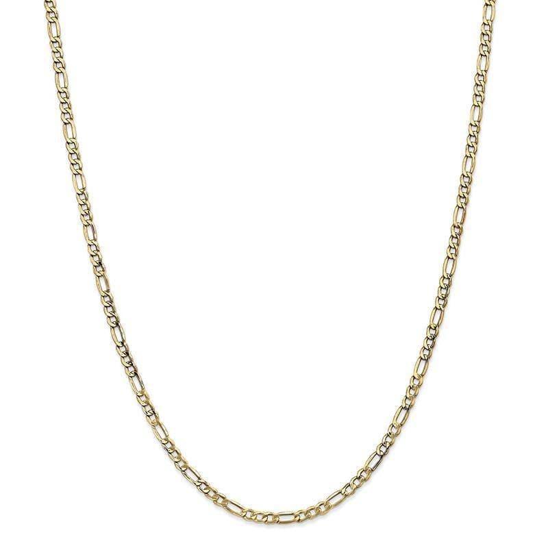 14k 3.5mm Semi-Solid Figaro Chain - Seattle Gold Grillz