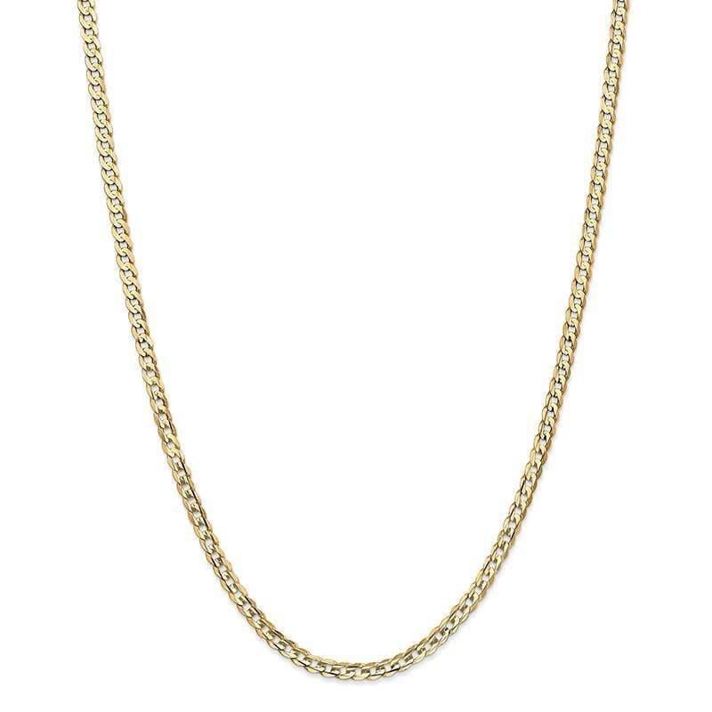 14k 3.8mm Concave Curb Chain - Seattle Gold Grillz
