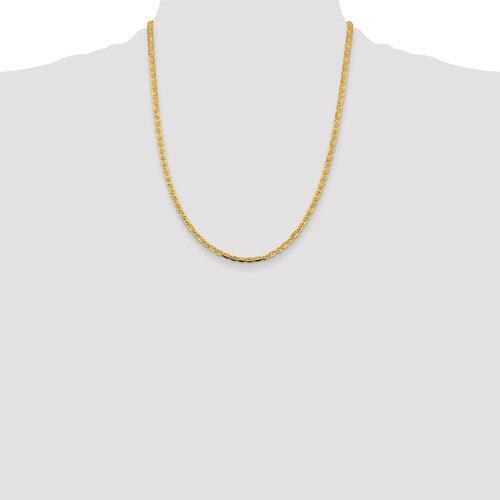 14k 3.8mm Tri-color Pave Valentino Chain - Seattle Gold Grillz
