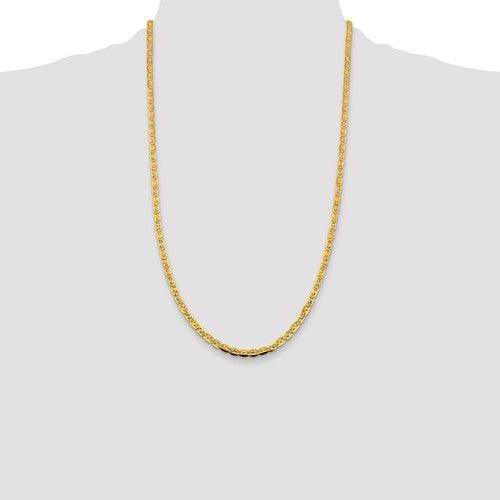 14k 3.8mm Tri-color Pave Valentino Chain - Seattle Gold Grillz