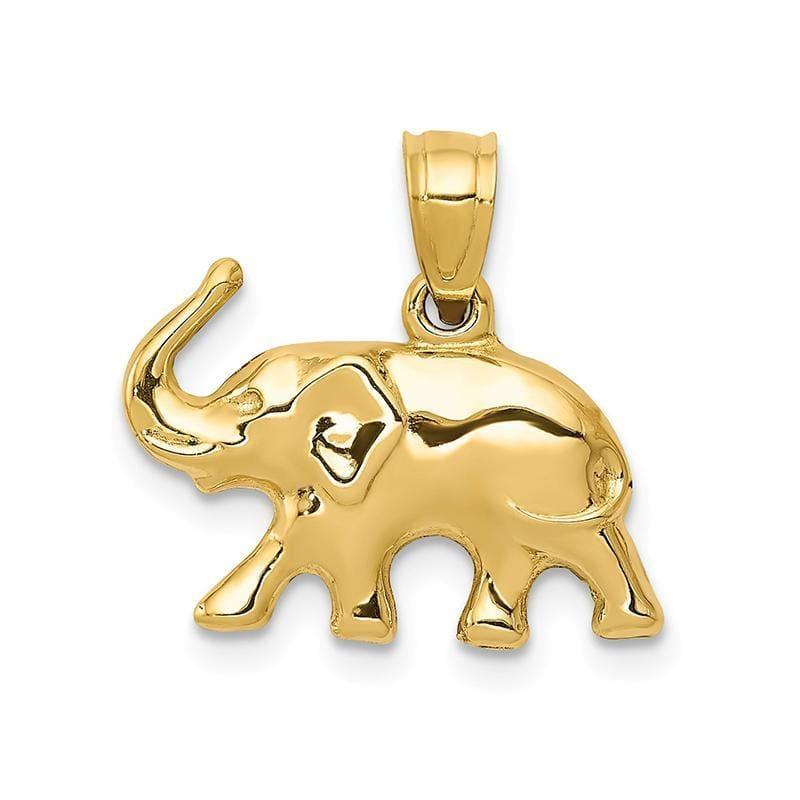 14k 3-D Elephant Pendant - Seattle Gold Grillz