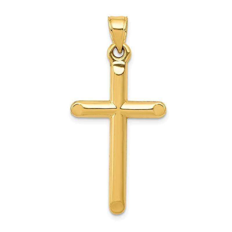 14k 3-D Hollow Cross Pendant. Weight: 0.87, Length: 35, Width: 17 - Seattle Gold Grillz