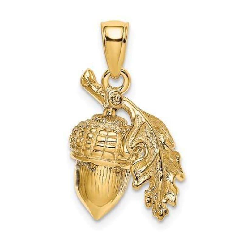 14K 3D Pinecone Pendant - Seattle Gold Grillz
