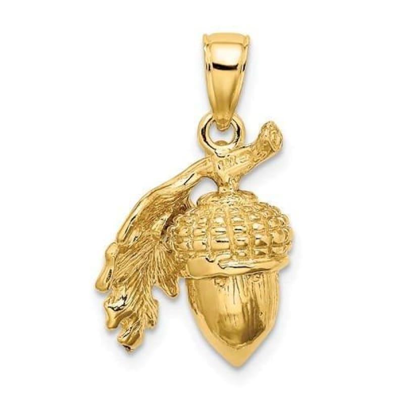 14K 3D Pinecone Pendant - Seattle Gold Grillz