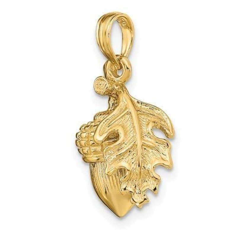 14K 3D Pinecone Pendant - Seattle Gold Grillz