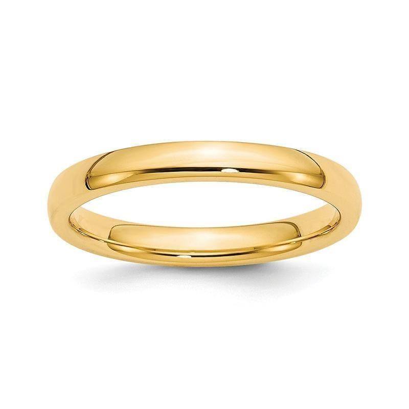 14k 3mm Comfort-Fit Band - Seattle Gold Grillz