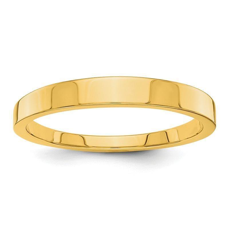14k 3mm Tapered Polished Band - Seattle Gold Grillz