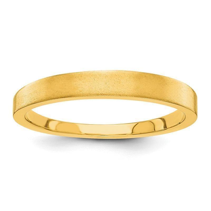 14k 3mm Tapered Satin Band - Seattle Gold Grillz