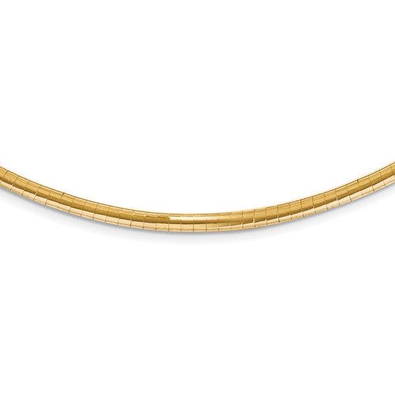 14k 3mm Two-tone Reversible Omega Chain - Seattle Gold Grillz