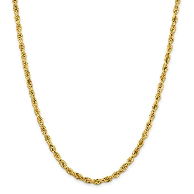 14k 4.25mm Semi-Solid Rope Chain - Seattle Gold Grillz