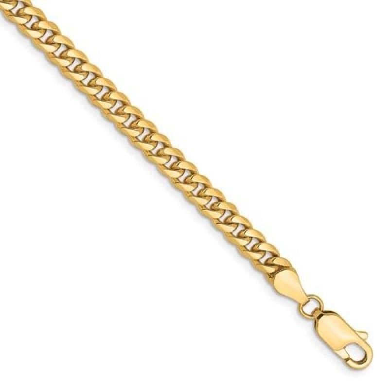 14k 4.25mm Solid Miami Cuban Link Bracelet - Seattle Gold Grillz