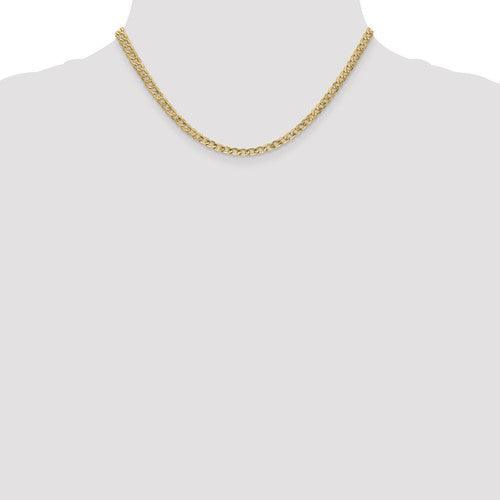 14k 4.3mm Semi-Solid Curb Link Chain - Seattle Gold Grillz