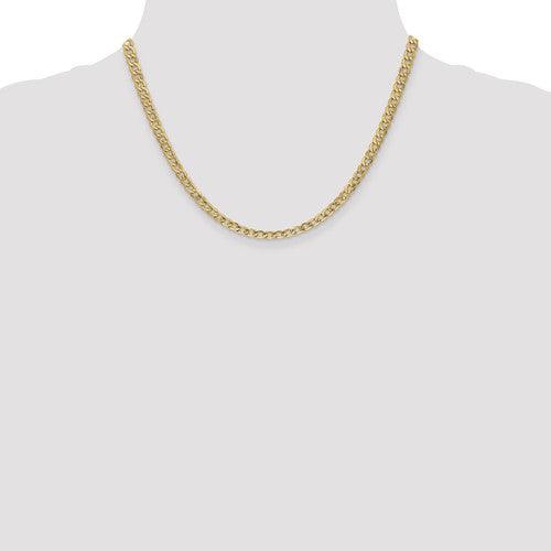 14k 4.3mm Semi-Solid Curb Link Chain - Seattle Gold Grillz