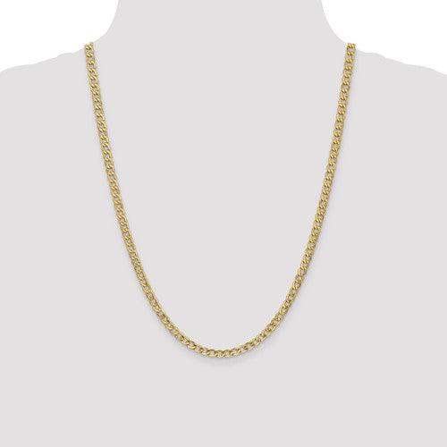 14k 4.3mm Semi-Solid Curb Link Chain - Seattle Gold Grillz