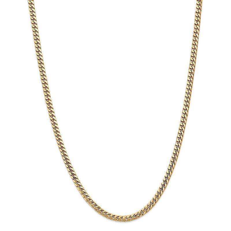 14k 4.3mm Solid Miami Cuban Link Chain - Seattle Gold Grillz